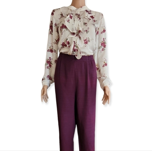 Alix Taylor Purple Straight Leg Trousers - Picture 2 of 7